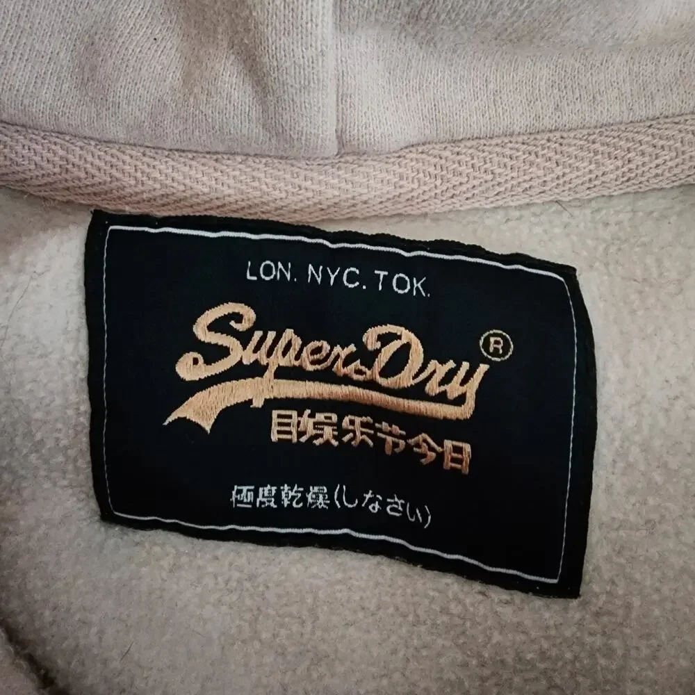 Superdry Vintage Premium Goods Shimmer All Over Print Blush Hoodie | Women's 8